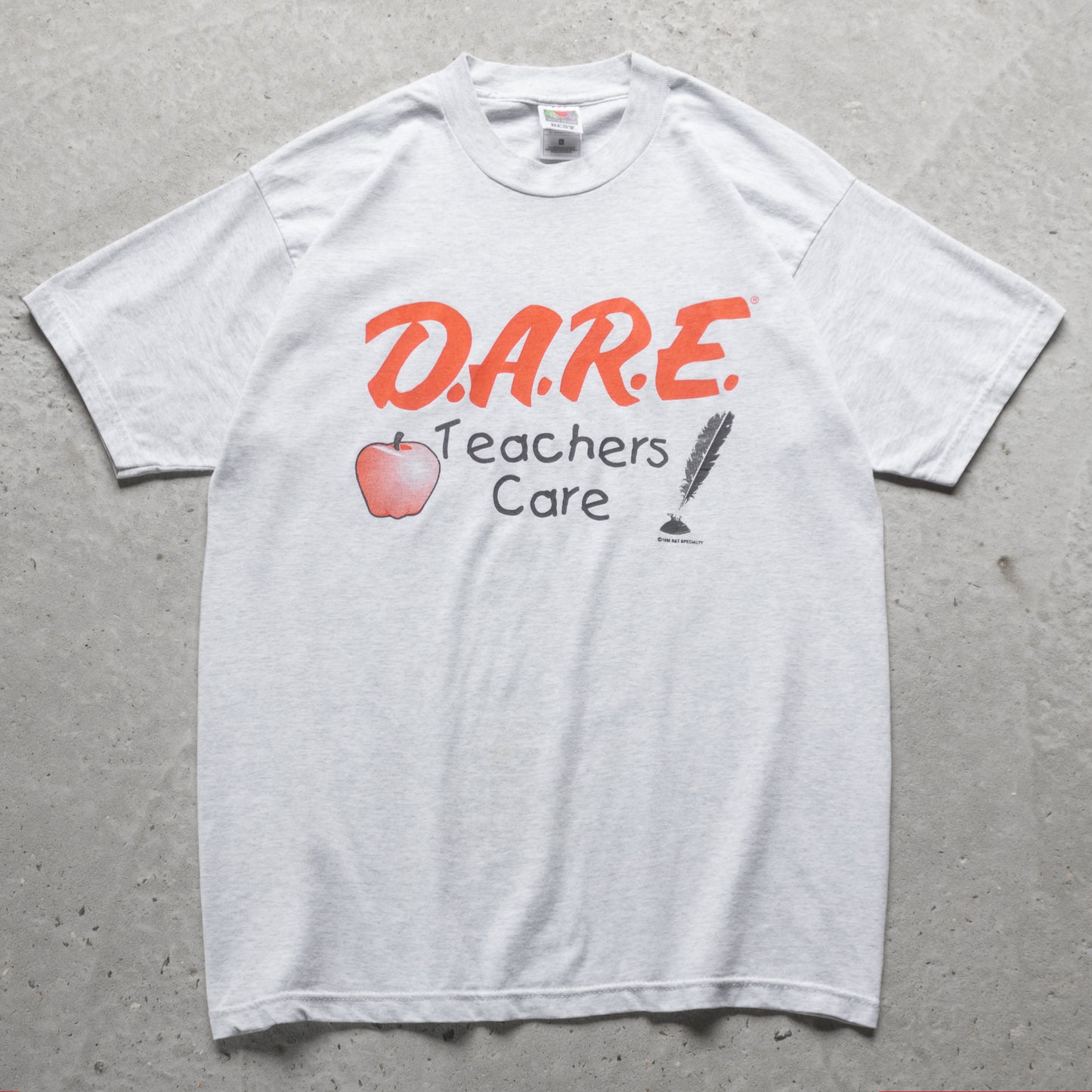 Vintage 90s DARE Teachers Care Tee - L