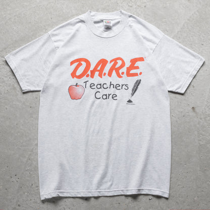 Vintage 90s DARE Teachers Care Tee - L