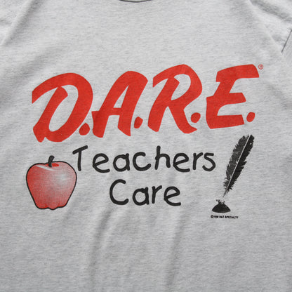 Vintage 90s DARE Teachers Care Tee - L