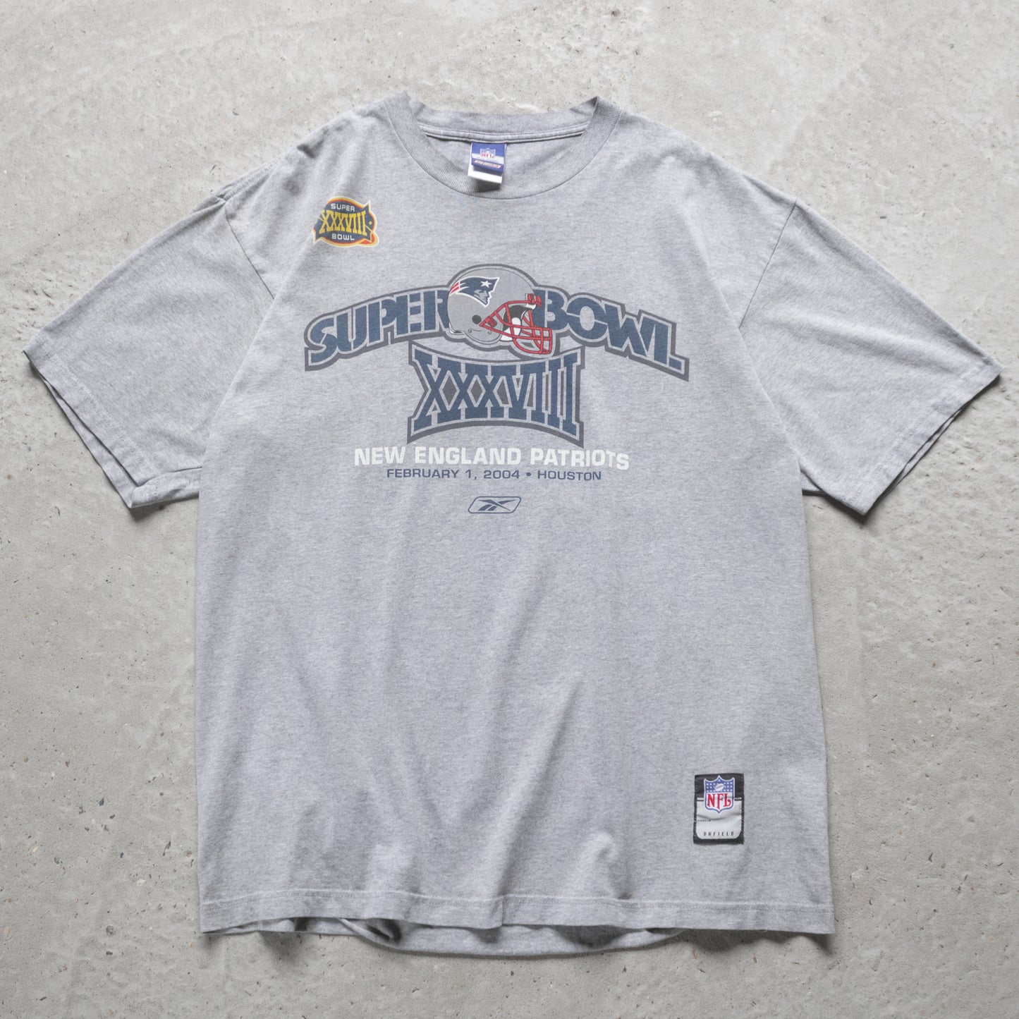 Vintage 2003 New England Patriots Super Bowl NFL Tee - XL