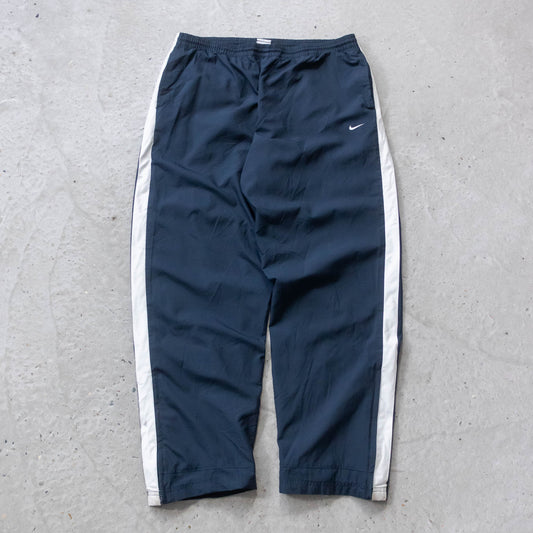 Nike Mini Swoosh Striped Track Pants - 2000s XL) - AL Vintage