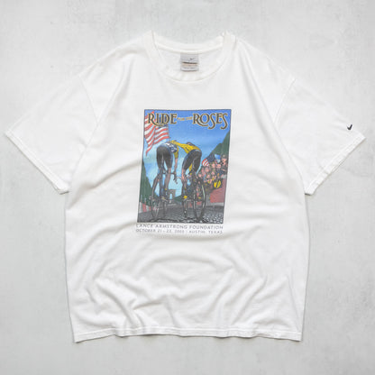 Vintage 2005 Nike Lance Armstrong Ride For The Roses Tee - L