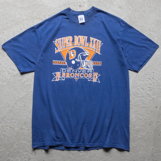 Vintage 1987 Denver Broncos Super Bowl NFL Tee - L