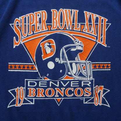 Vintage 1987 Denver Broncos Super Bowl NFL Tee - L