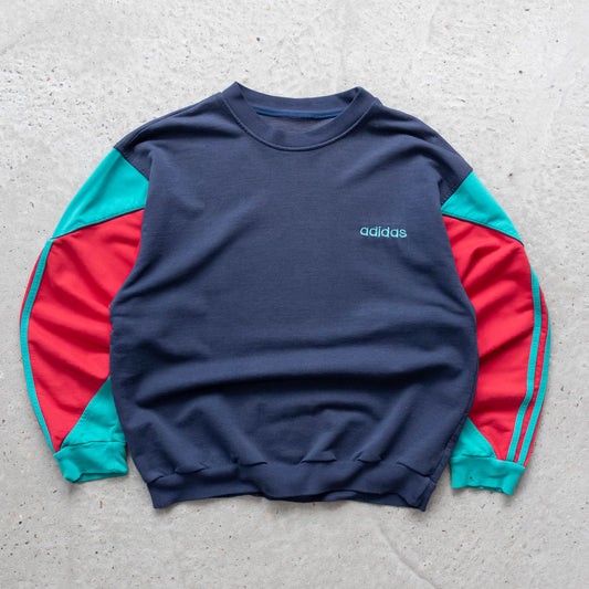 Adidas Colour Block Spellout Sweatshirt – 90s (S)