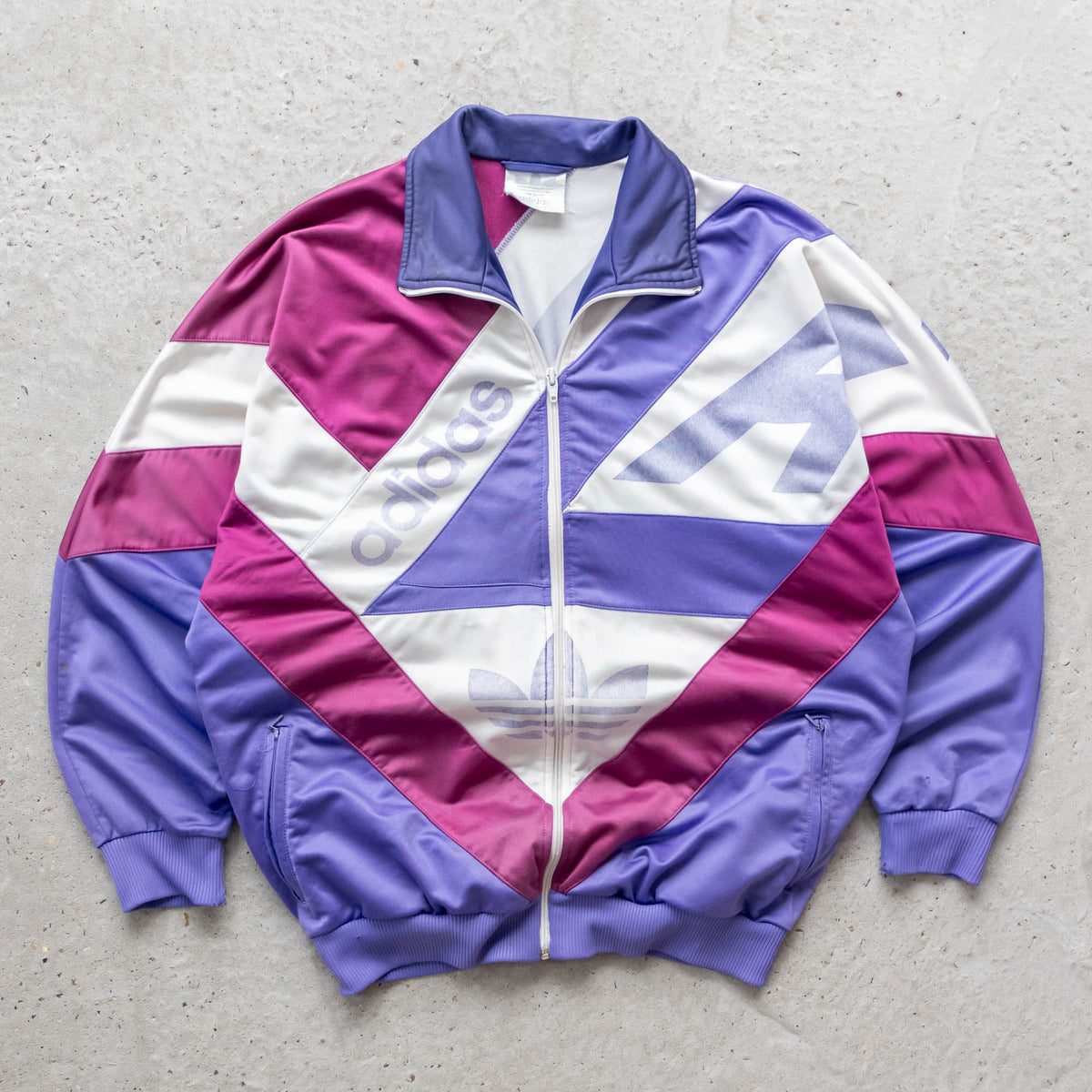 Adidas Big Logo Colour Block Track Jacket – 90s (L)