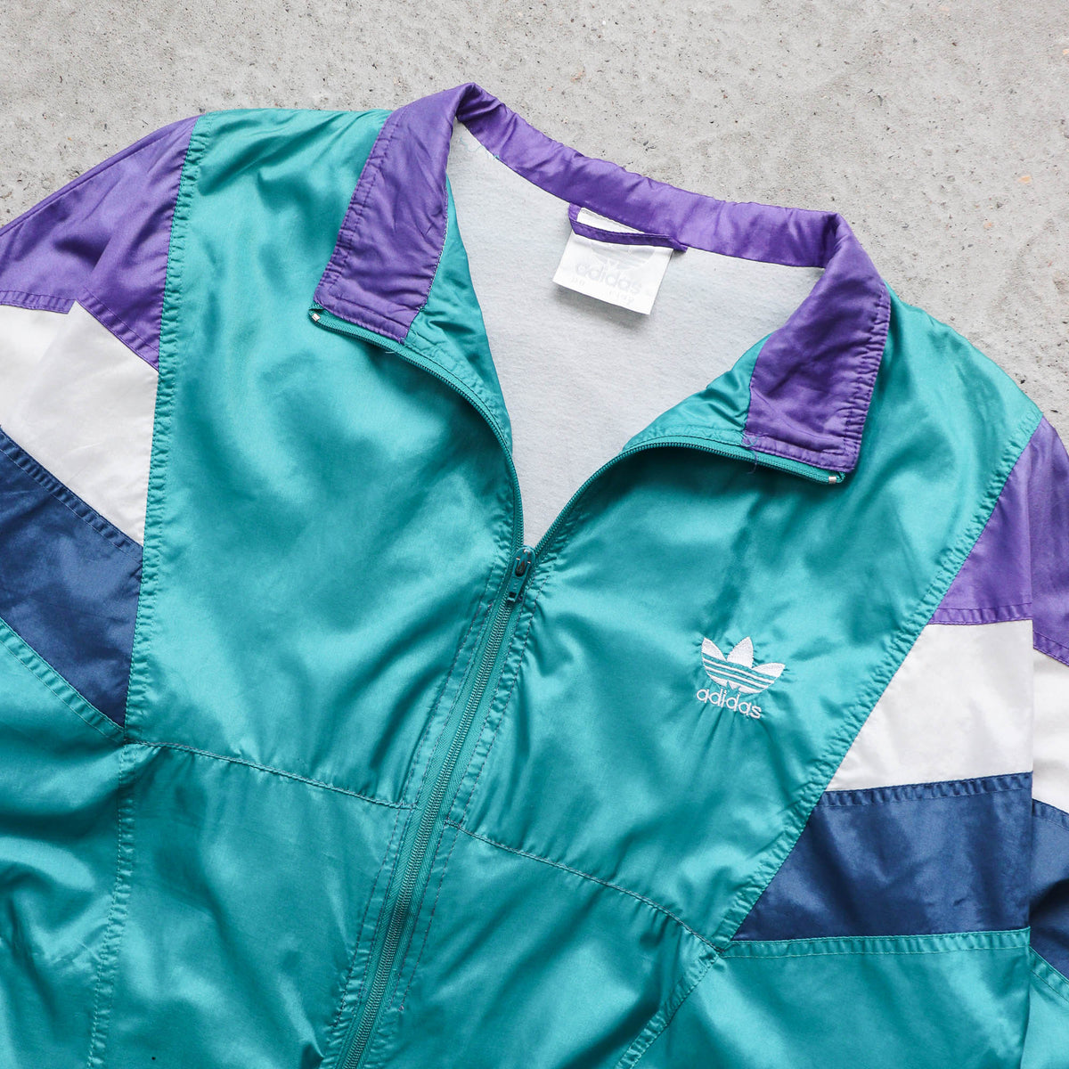 Adidas Trefoil Colour Block Windbreaker Jacket – 90s (XL)