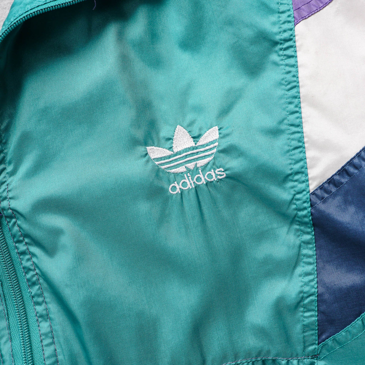 Adidas Trefoil Colour Block Windbreaker Jacket – 90s (XL)
