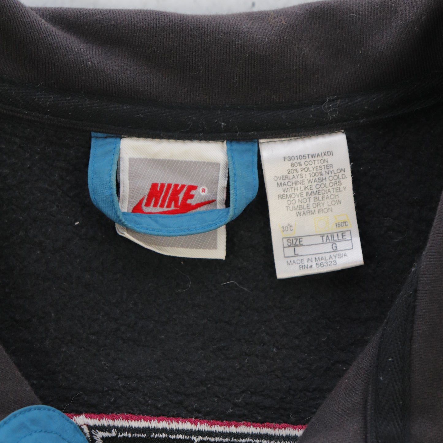 Vintage 90s Nike Big Swoosh Varsity Jacket - L