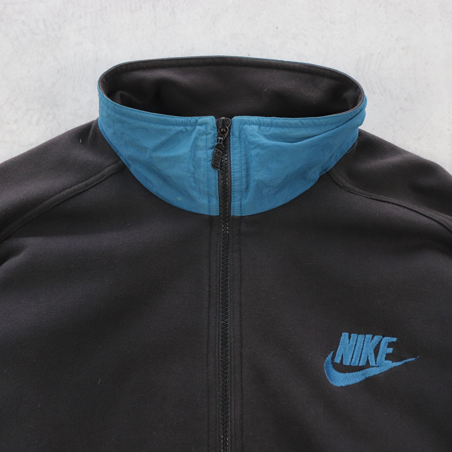 Vintage 90s Nike Big Swoosh Varsity Jacket - L