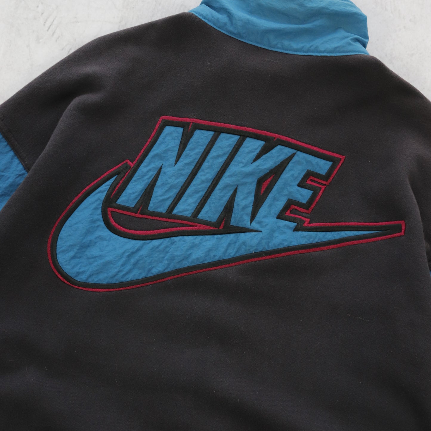 Vintage 90s Nike Big Swoosh Varsity Jacket - L