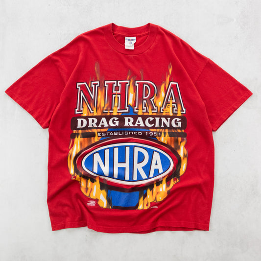 Vintage 90s NHRA Drag Racing Tee - XL