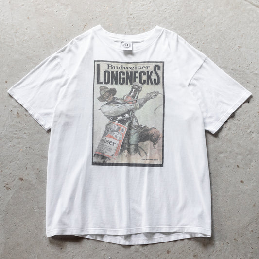 Vintage 90s Budweiser Longnecks Tee - L