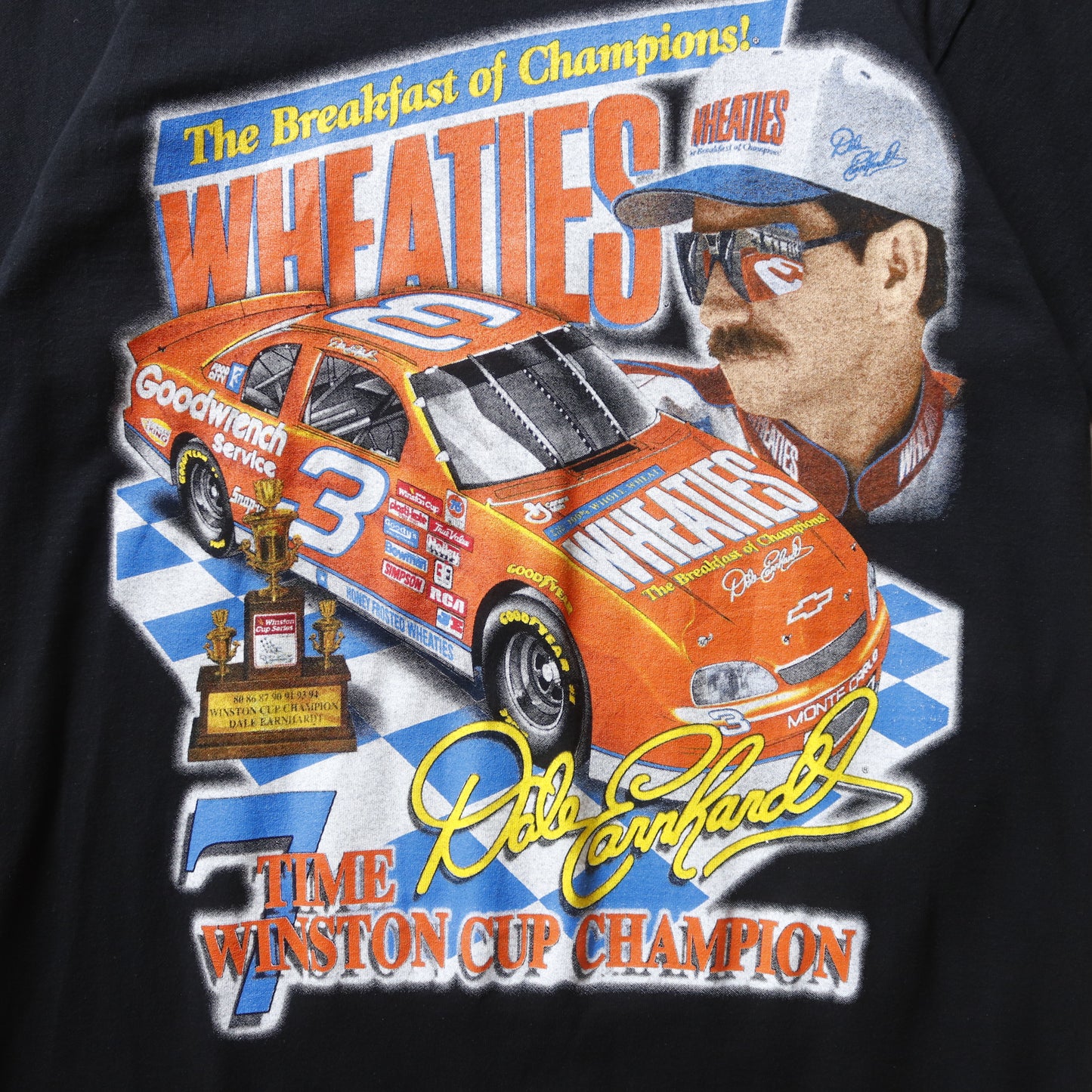 Vintage 1997 Dale Earnhardt Wheaties NASCAR Tee - L