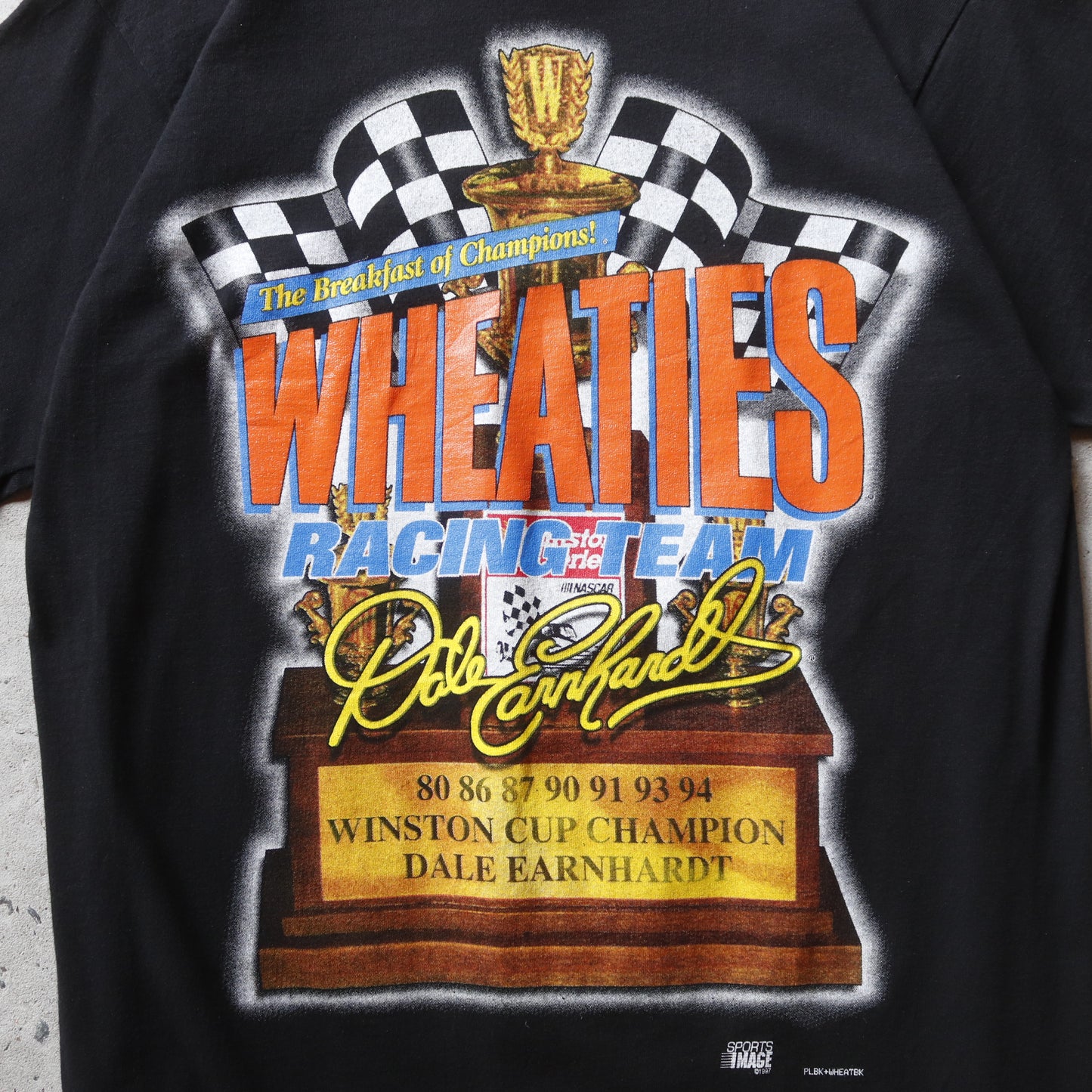 Vintage 1997 Dale Earnhardt Wheaties NASCAR Tee - L