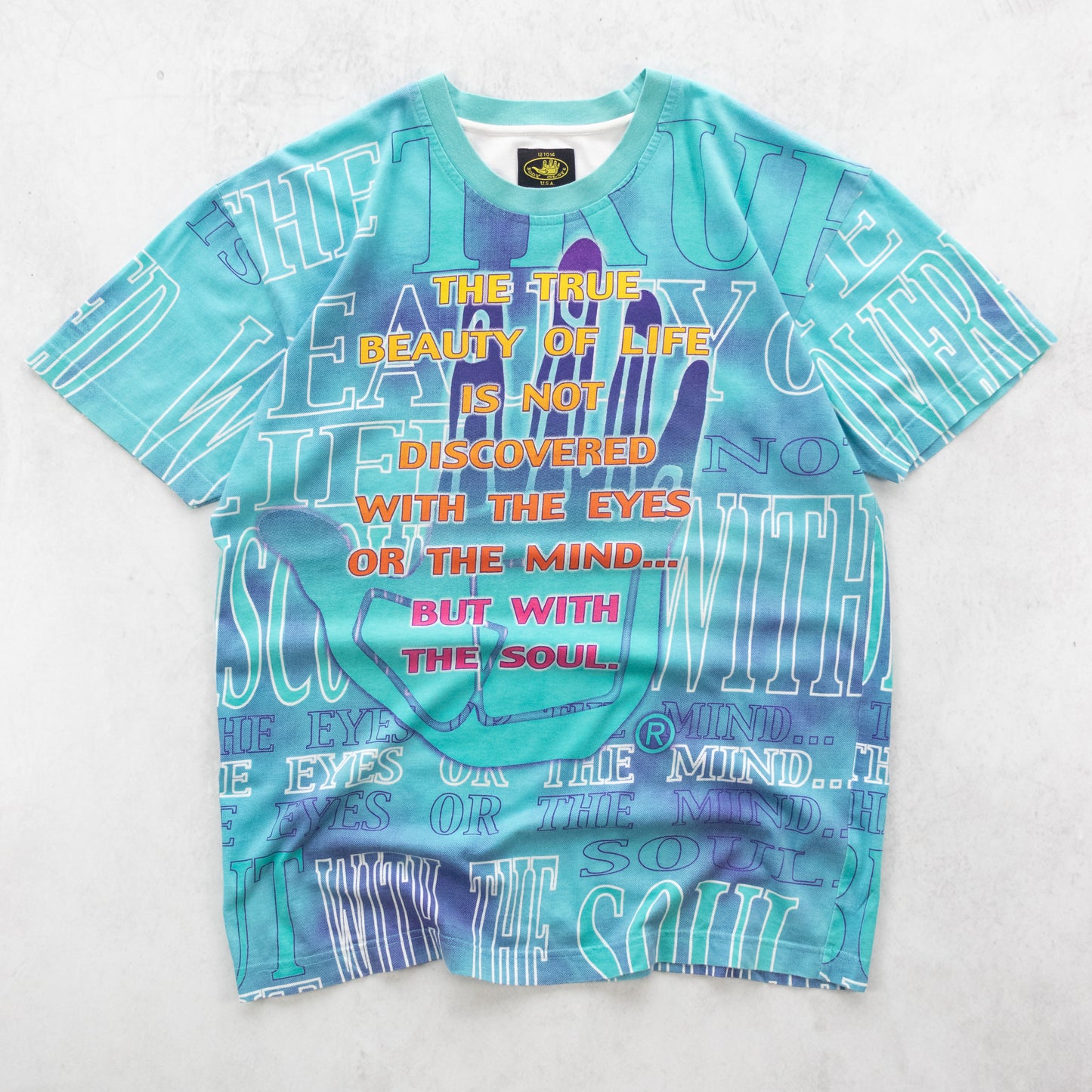 Vintage 80s Body Glove All Over Print Tee - S