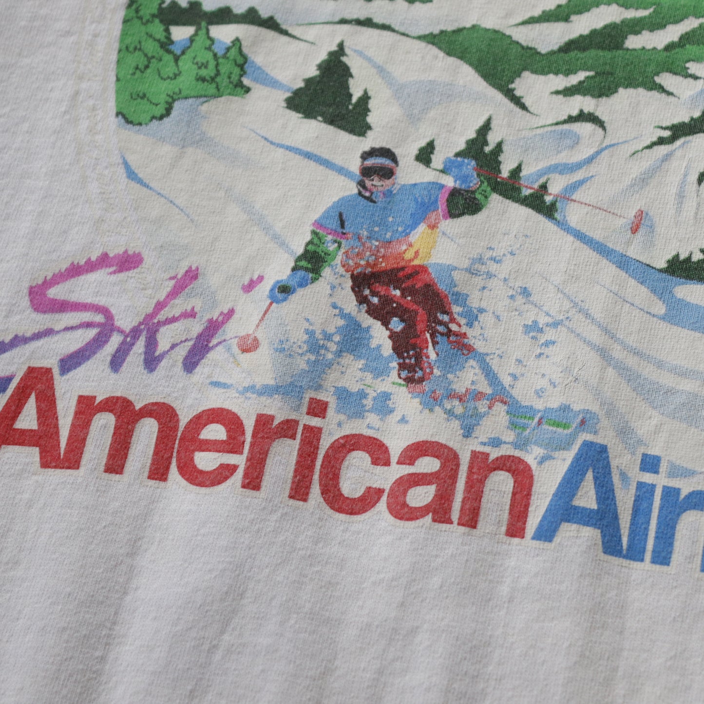 Vintage 90s Ski American Airlines Tee - XL