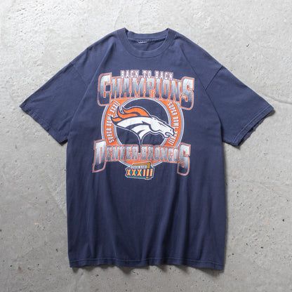 Vintage 1999 Denver Broncos NFL Champions Tee - L