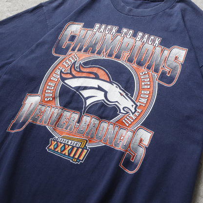 Vintage 1999 Denver Broncos NFL Champions Tee - L