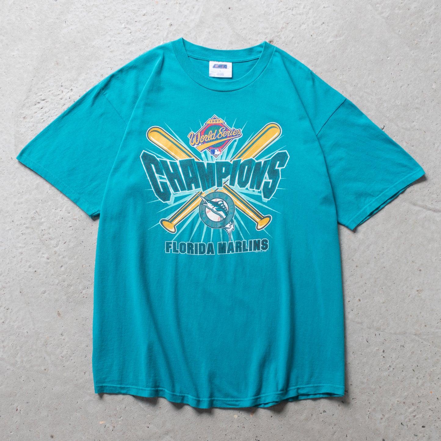 Vintage 1997 Florida Marlins MLB Champions Tee - XL