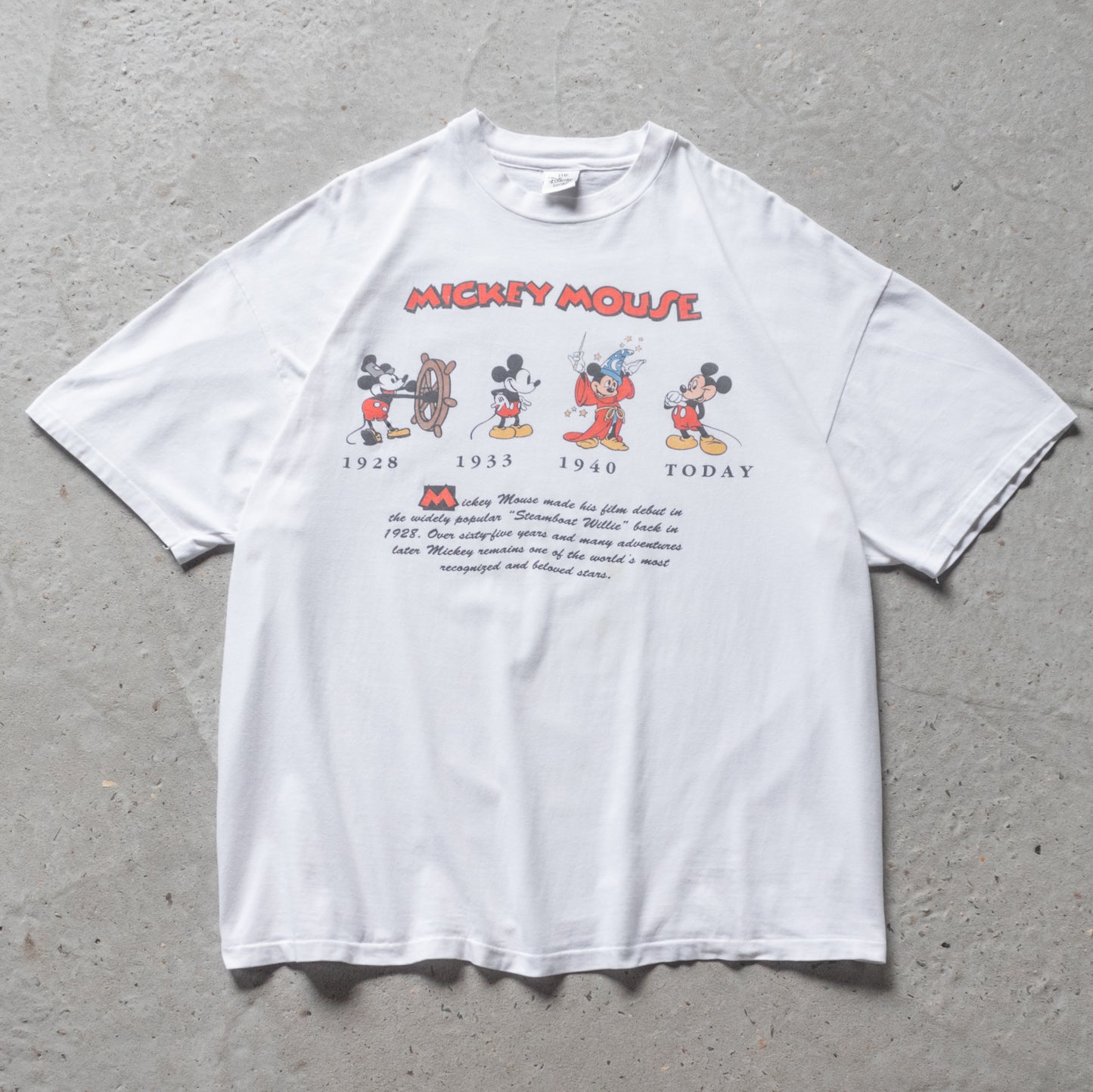 Vintage 90s History of Mickey Mouse Disney Tee - XL