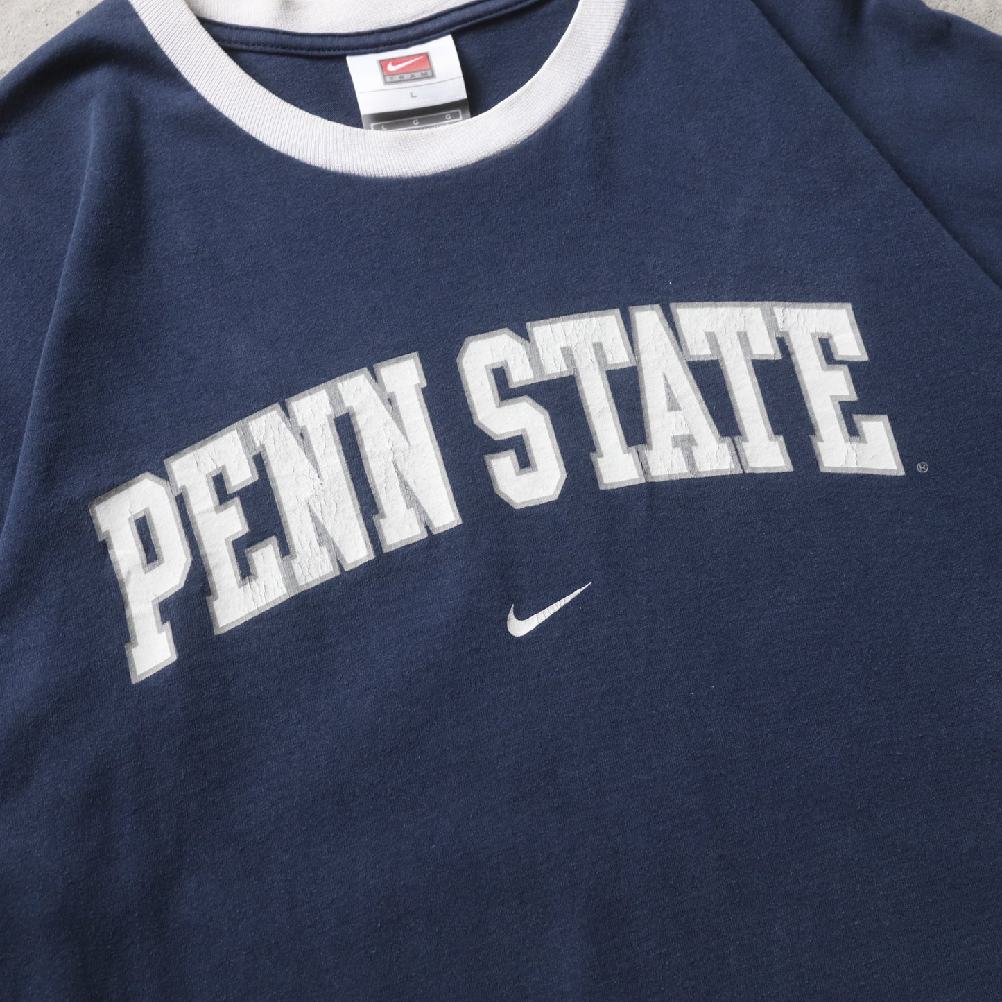 Vintage 90s Penn State Nike Ringer Tee - L