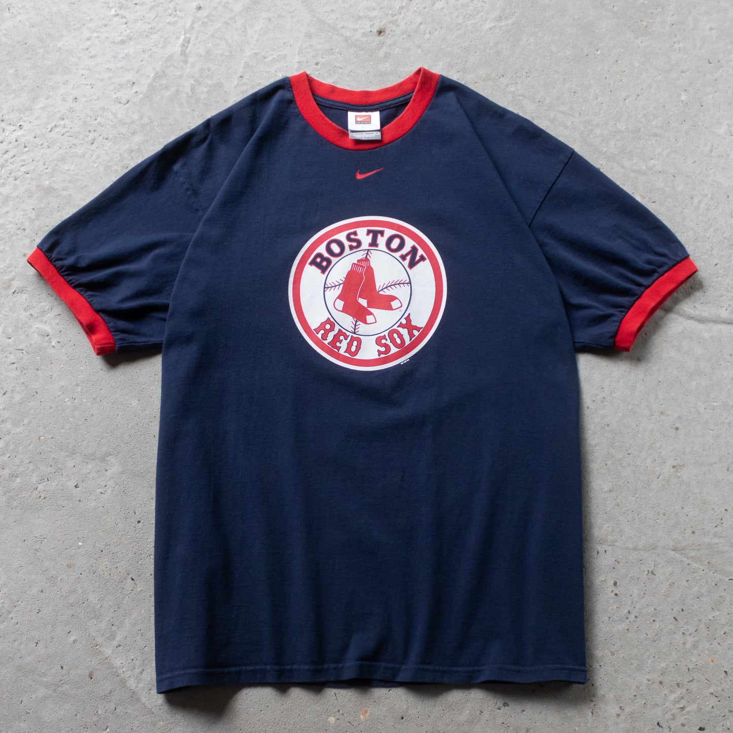 Vintage 2000s Boston Red Sox Nike Ringer Tee - L