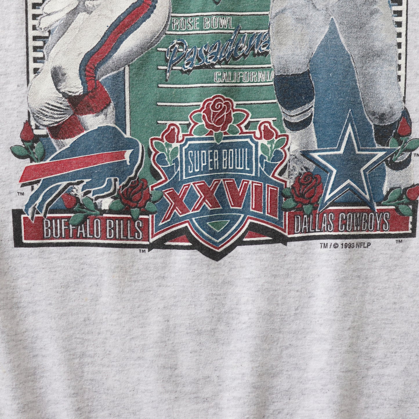 Vintage 1993 Bills vs Cowboys Super Bowl NFL Tee - L