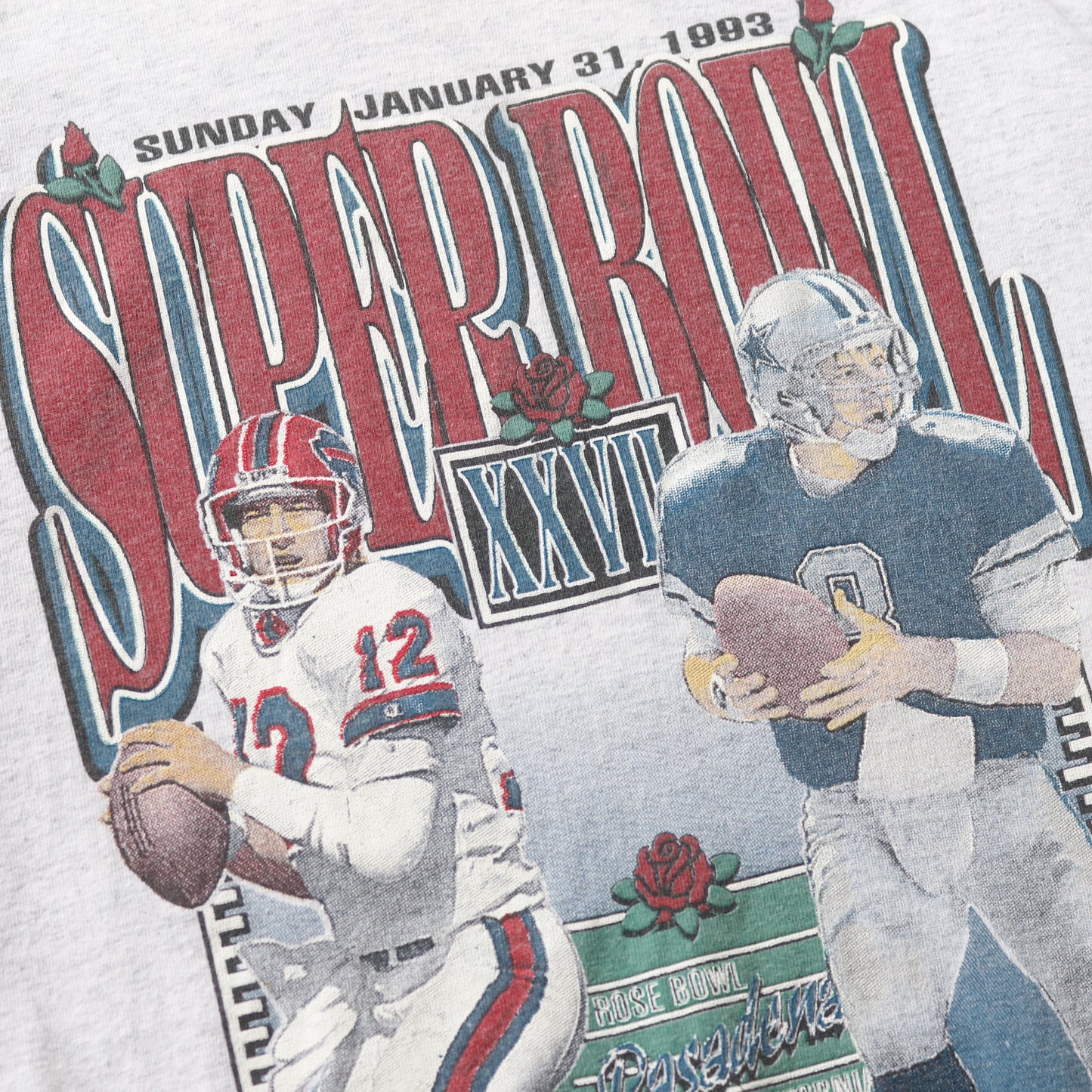 Vintage 1993 Bills vs Cowboys Super Bowl NFL Tee - L