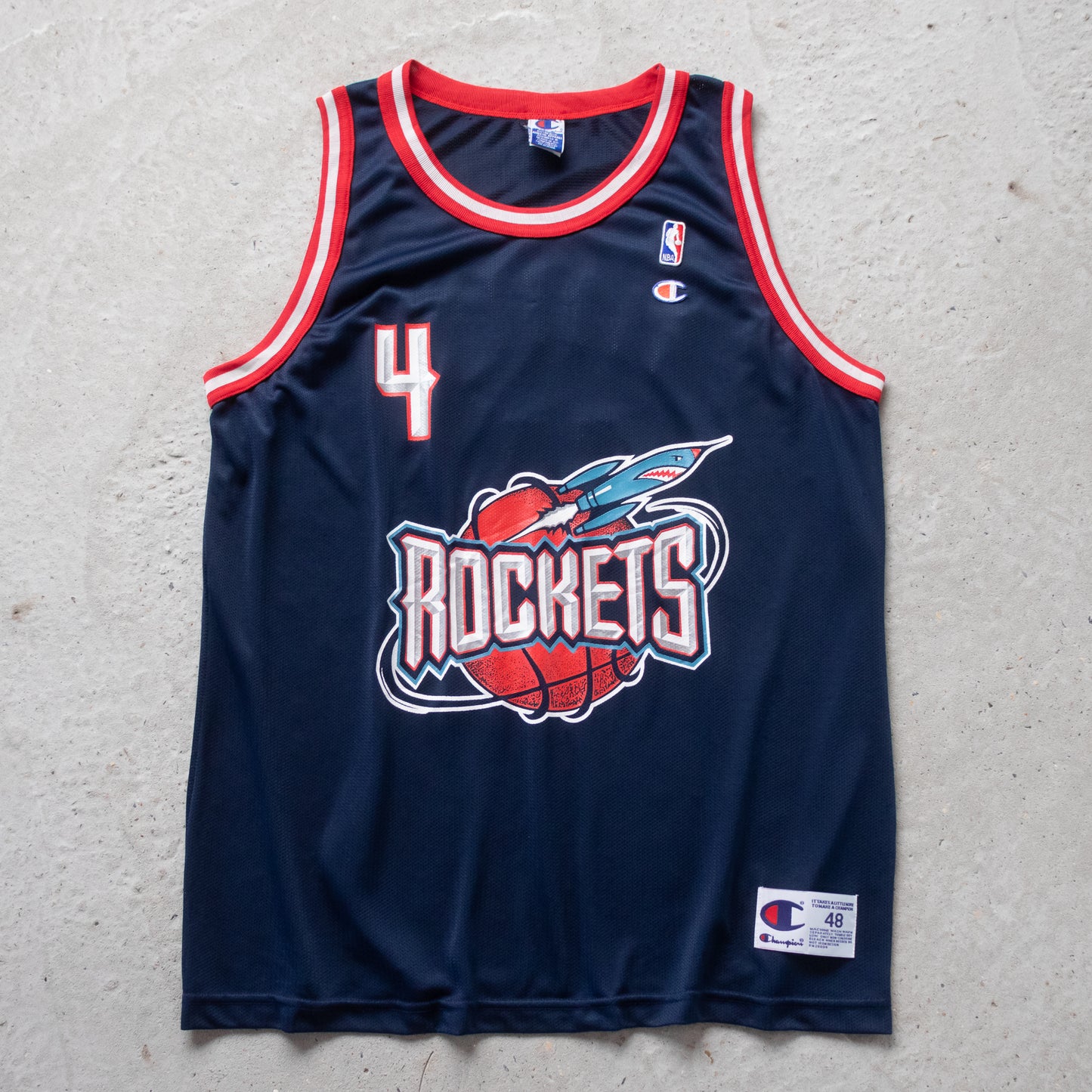 Vintage 90s Charles Barkley Houston Rockets Champion NBA Jersey - XL