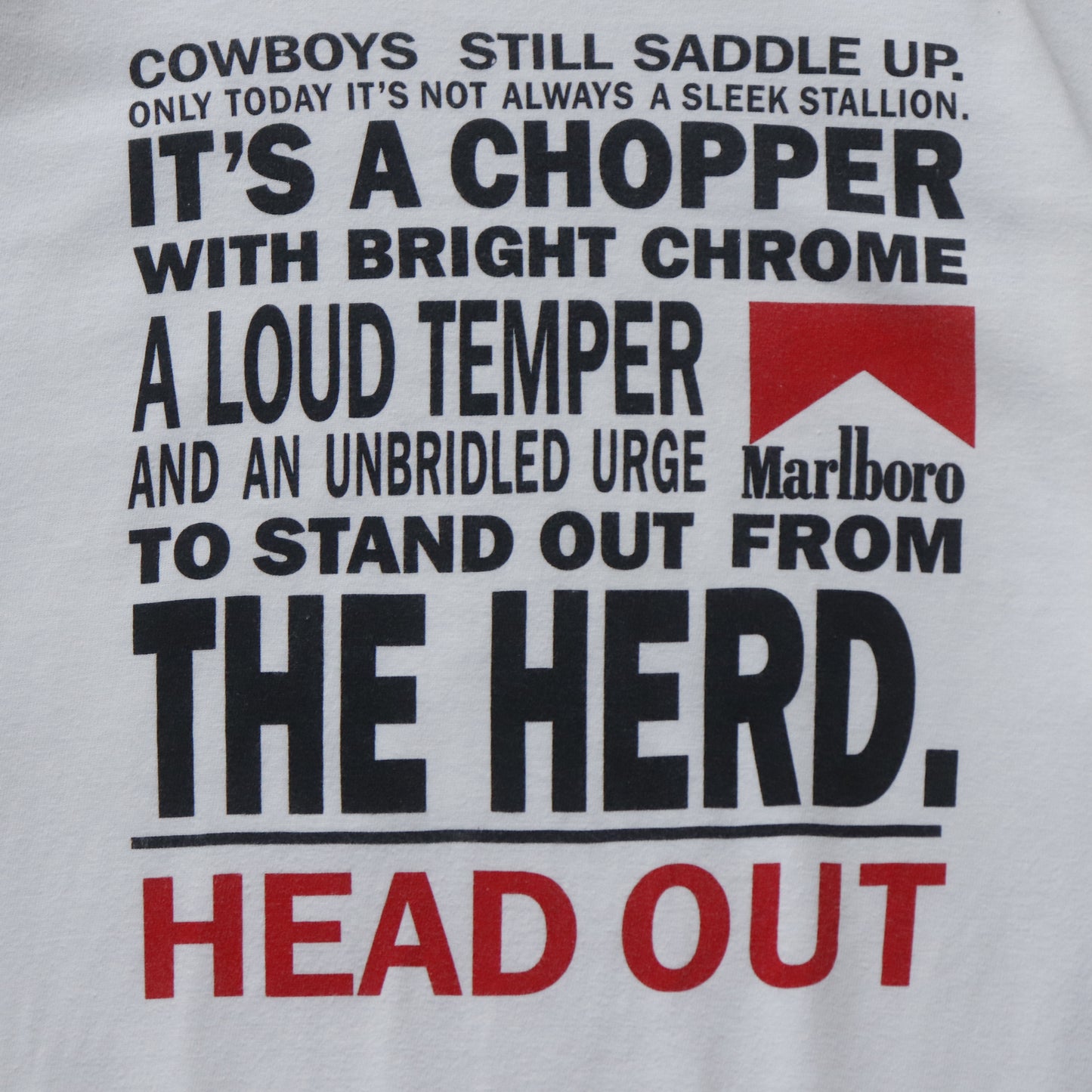 Vintage 90s Marlboro Cigarettes Saddle Up Tee - L