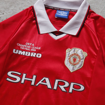 Vintage Manchester United 1999 UCL Beckham #7 Umbro Jersey - XL