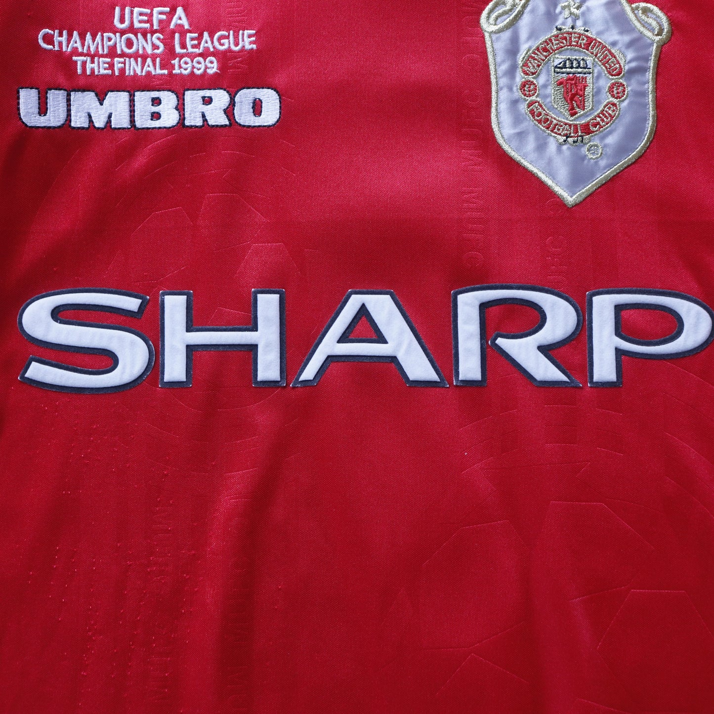 Vintage Manchester United 1999 UCL Beckham #7 Umbro Jersey - XL