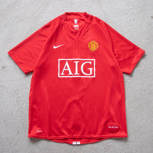 Manchester United 2007/08 Home Ronaldo #7 Jersey - L