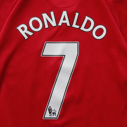 Manchester United 2007/08 Home Ronaldo #7 Jersey - L