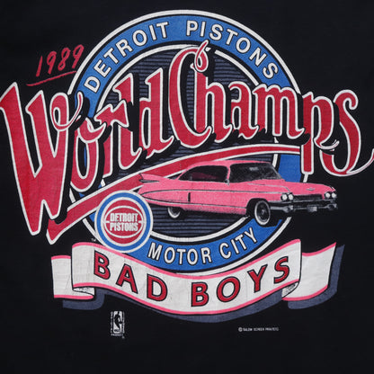 Vintage 1989 Detroit Pistons NBA Champions Tee - L