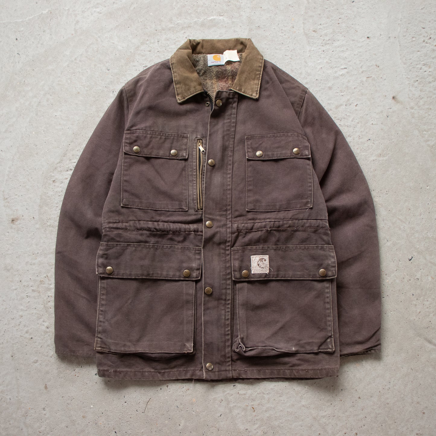 Vintage Carhartt Blanket Lined Rancher Workwear Jacket - M