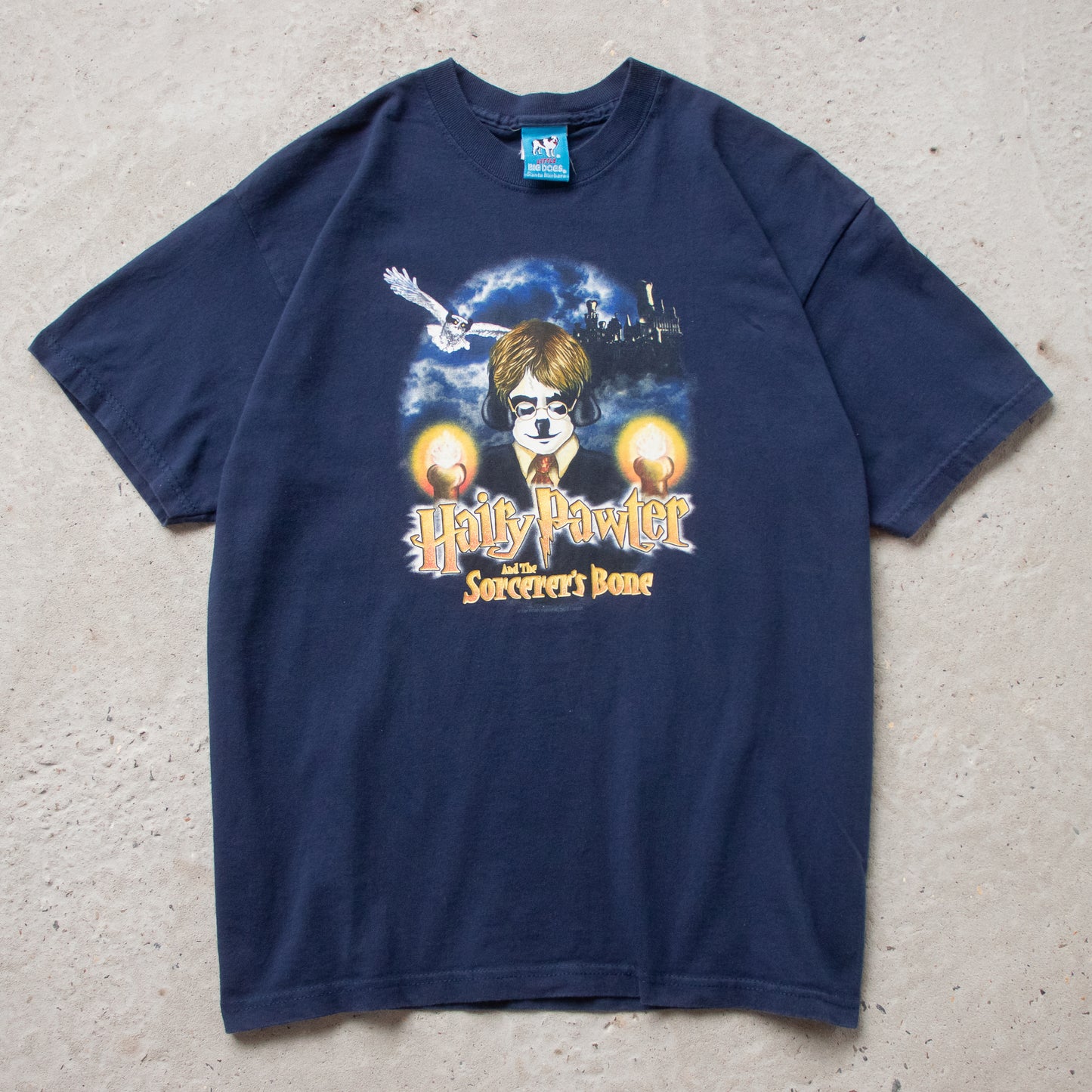 Vintage 2000s Big Dogs Hairy Pawter & The Sorcerers Bone Tee - S