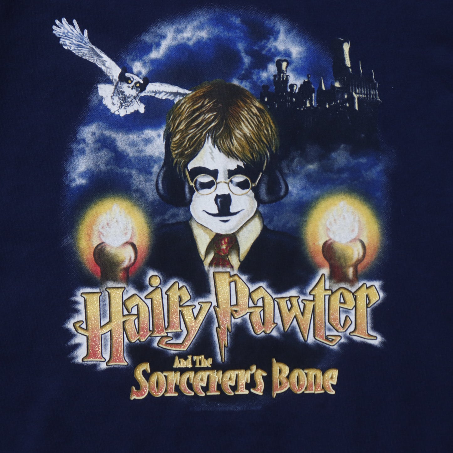 Vintage 2000s Big Dogs Hairy Pawter & The Sorcerers Bone Tee - S