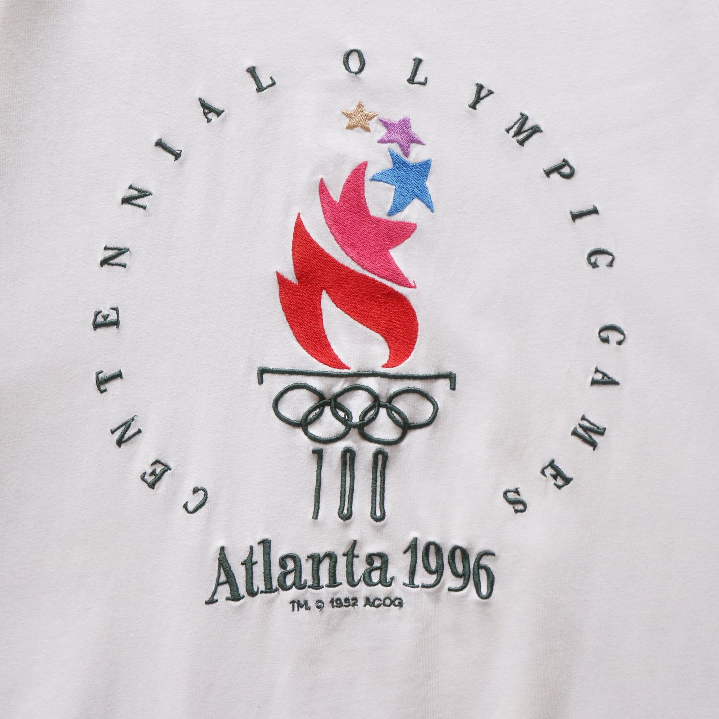 Vintage 1996 Atlanta Olympics Embroidered Tee - L