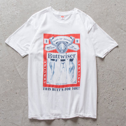 Vintage 80s Buttwiser Budweiser Parody Tee - XL