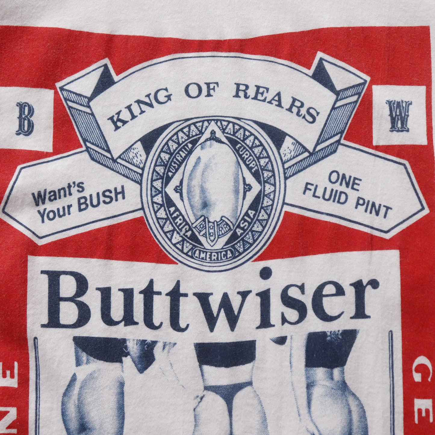 Vintage 80s Buttwiser Budweiser Parody Tee - XL