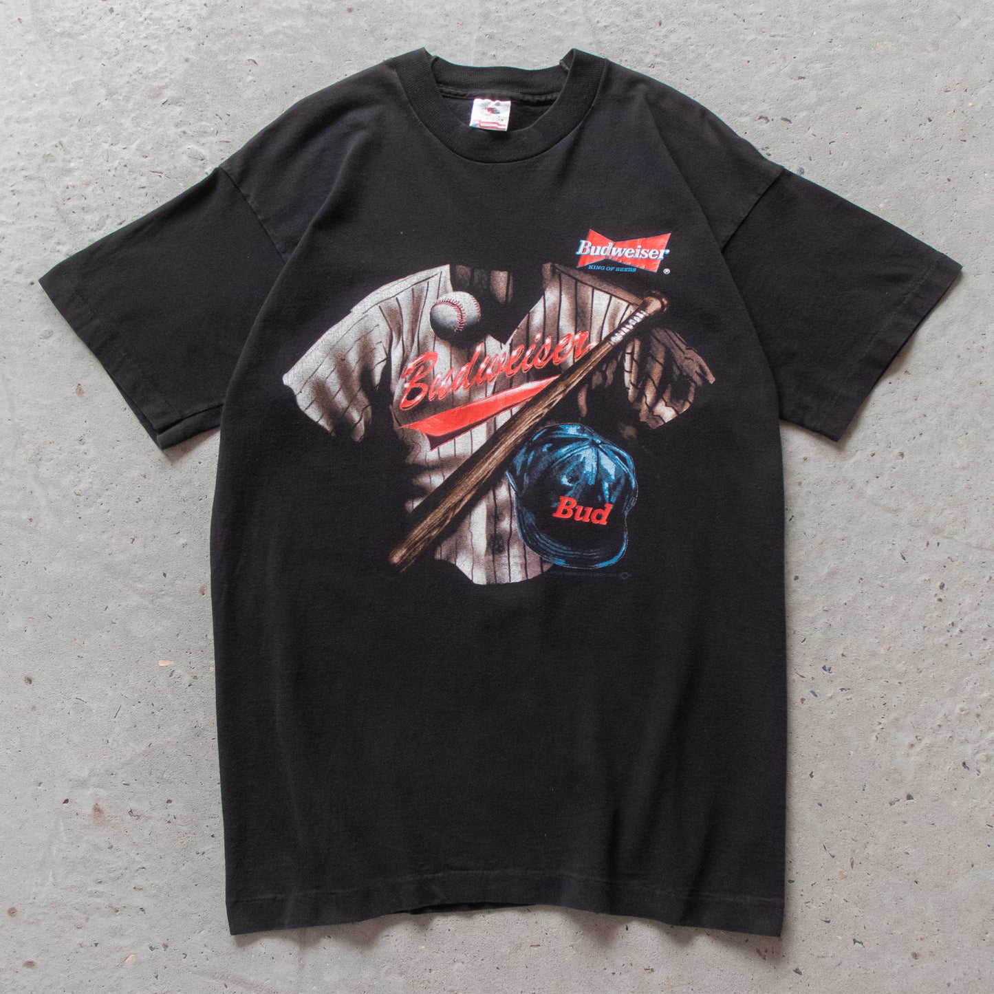 Vintage 1995 Budweiser Baseball Tee - L