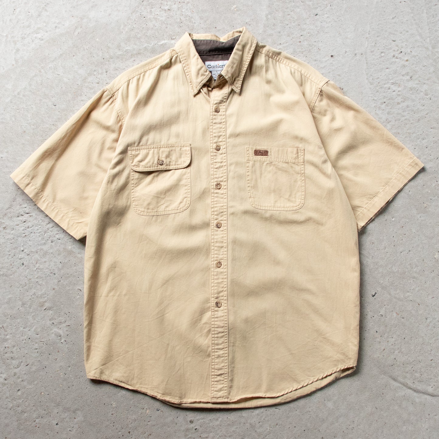 Vintage 2000s Carhartt Short Sleeve Button Up Shirt - L