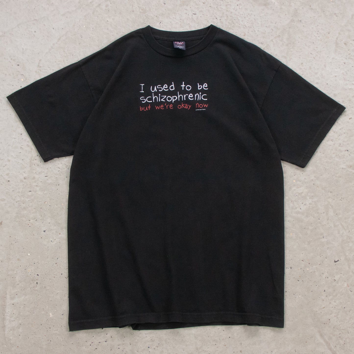 Vintage 90s I Used To Be Schizophrenic Tee - XL