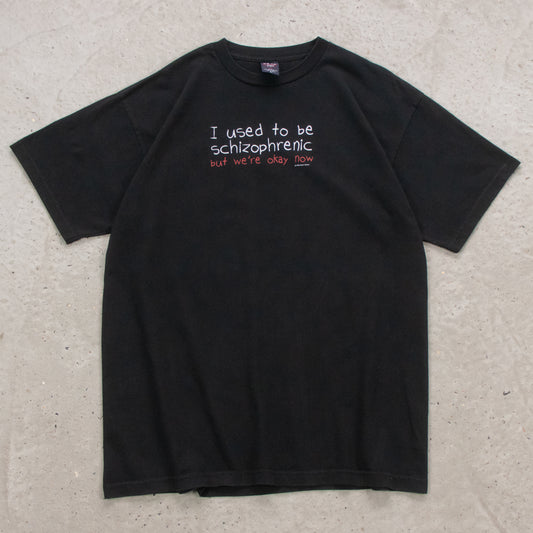 Vintage 90s I Used To Be Schizophrenic Tee - XL