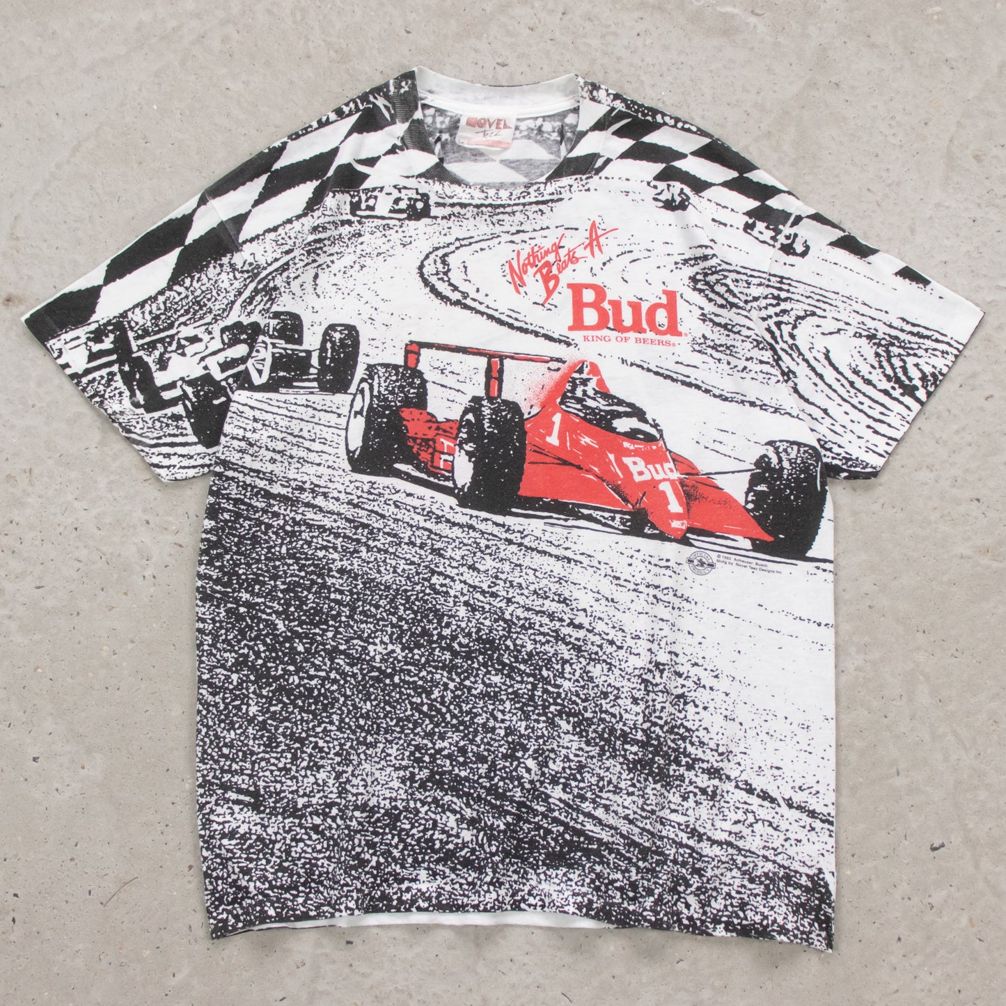 Vintage 1993 Budweiser Formula 1 AOP Tee - L