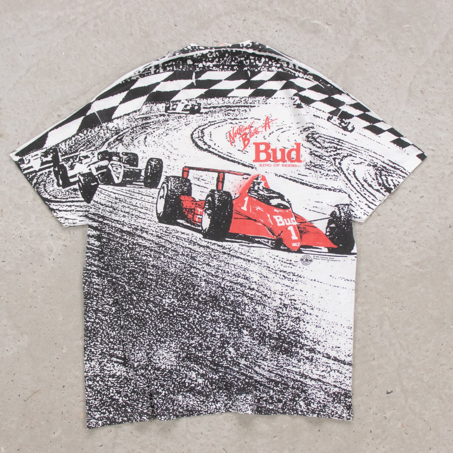 Vintage 1993 Budweiser Formula 1 AOP Tee - L