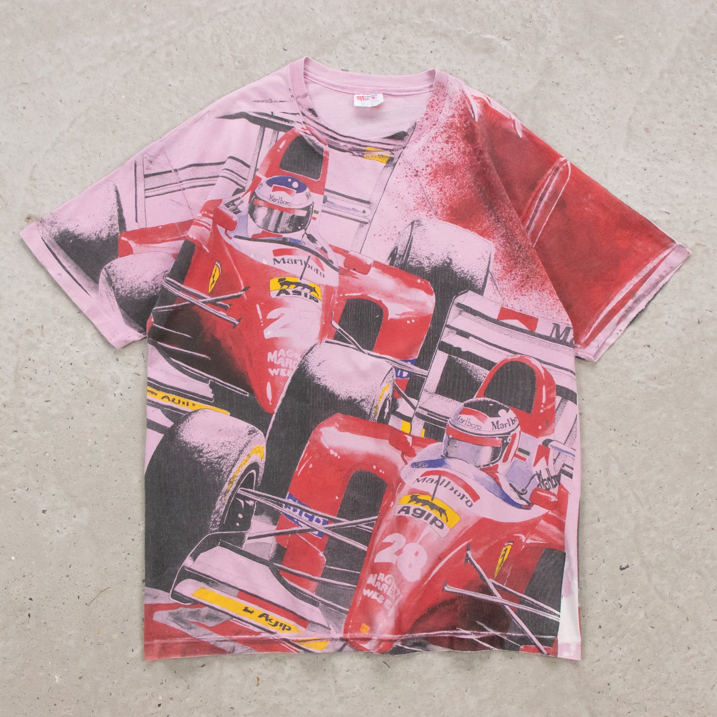 Vintage 1992 Marlboro Formula 1 Ferrari Racing AOP Tee - XL