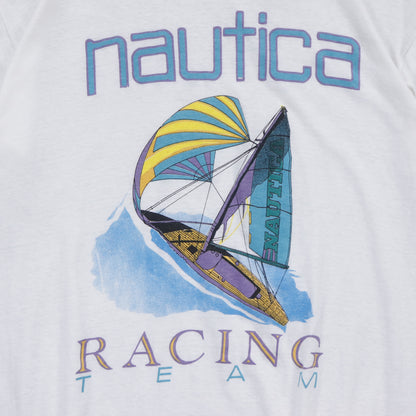 Vintage 90s Nautica Racing Team Boot Tee - M